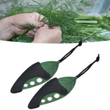 Herb Stripper Multifunctional 9 Holes Stainless Steel Vegetable Leaf Remover with Protective Holder - Extra Image