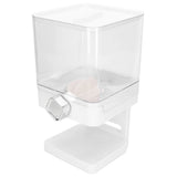 Cereal Dispenser 17.5oz Capacity Single Grid Grain Dispenser Transparent Plastic Food Dispenser for All Kinds Dry Food