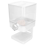 Cereal Dispenser 17.5oz Capacity Single Grid Grain Dispenser Transparent Plastic Food Dispenser for All Kinds Dry Food