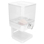 Cereal Dispenser 17.5oz Capacity Single Grid Grain Dispenser Transparent Plastic Food Dispenser for All Kinds Dry Food