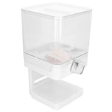 Cereal Dispenser 17.5oz Capacity Single Grid Grain Dispenser Transparent Plastic Food Dispenser for All Kinds Dry Food - Side View