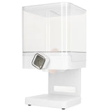 Cereal Dispenser 17.5oz Capacity Single Grid Grain Dispenser Transparent Plastic Food Dispenser for All Kinds Dry Food - 45-Degree Angle