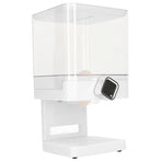 Cereal Dispenser 17.5oz Capacity Single Grid Grain Dispenser Transparent Plastic Food Dispenser for All Kinds Dry Food