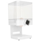 Cereal Dispenser 17.5oz Capacity Single Grid Grain Dispenser Transparent Plastic Food Dispenser for All Kinds Dry Food - Rear View