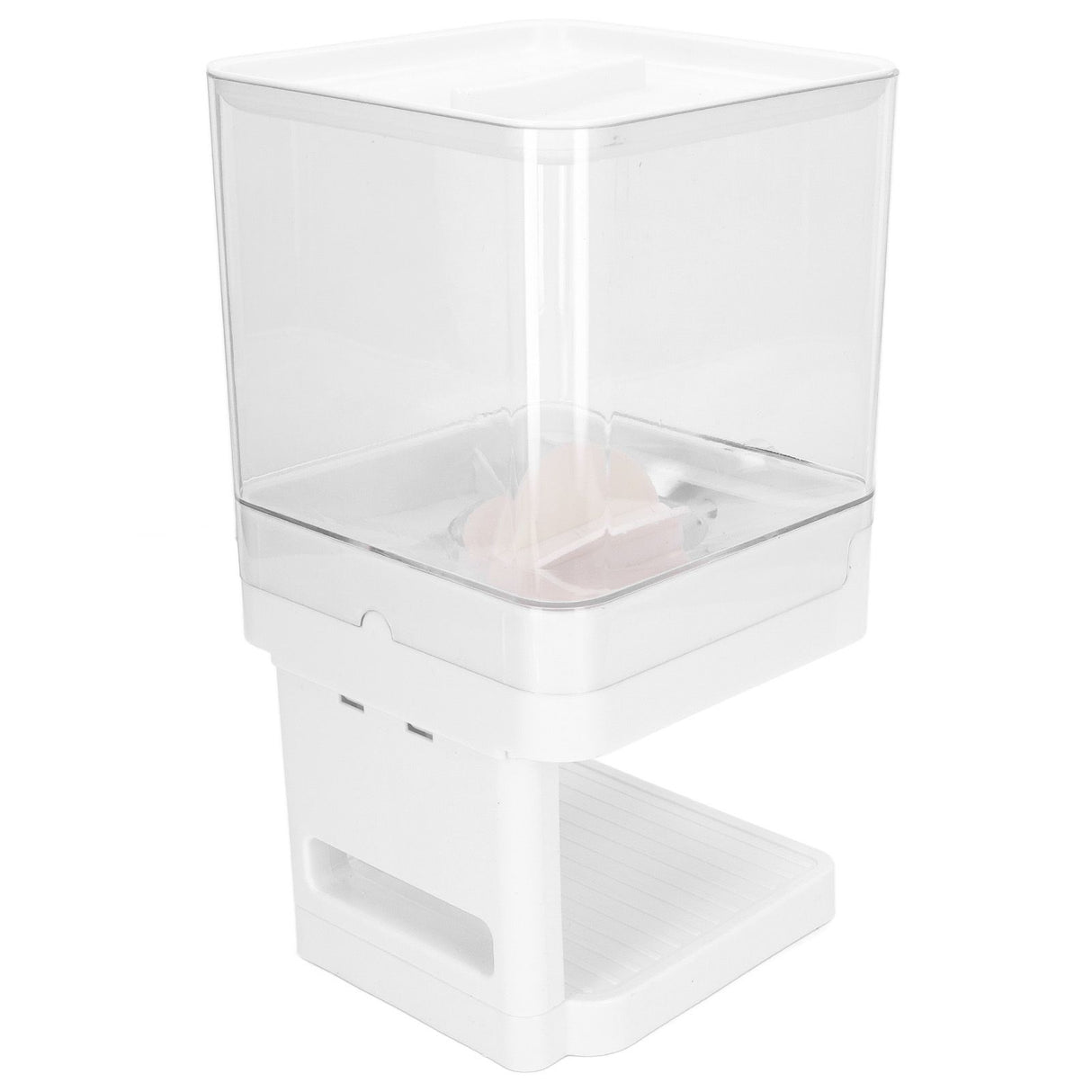 Cereal Dispenser 17.5oz Capacity Single Grid Grain Dispenser Transparent Plastic Food Dispenser for All Kinds Dry Food
