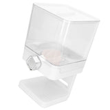 Cereal Dispenser 17.5oz Capacity Single Grid Grain Dispenser Transparent Plastic Food Dispenser for All Kinds Dry Food
