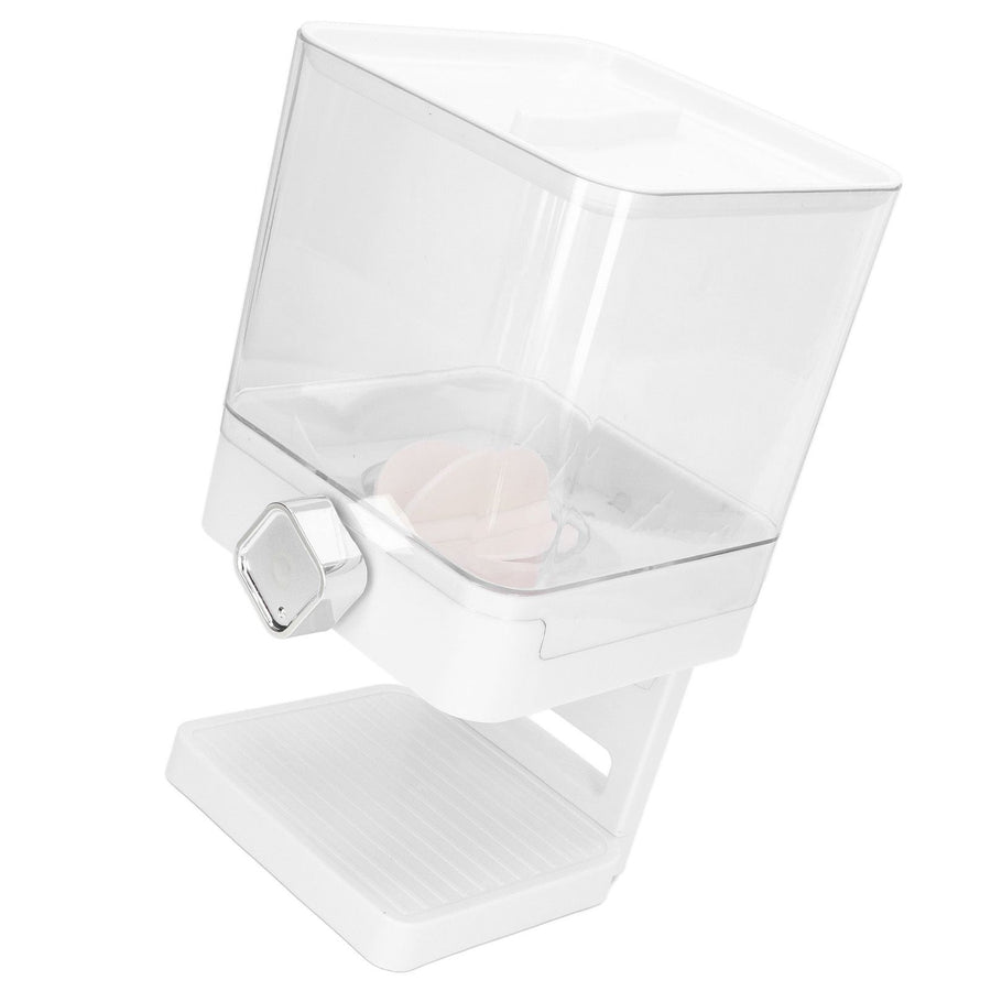 Cereal Dispenser 17.5oz Capacity Single Grid Grain Dispenser Transparent Plastic Food Dispenser for All Kinds Dry Food