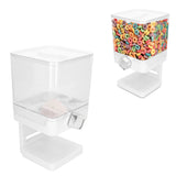 Cereal Dispenser 17.5oz Capacity Single Grid Grain Dispenser Transparent Plastic Food Dispenser for All Kinds Dry Food - Extra Image