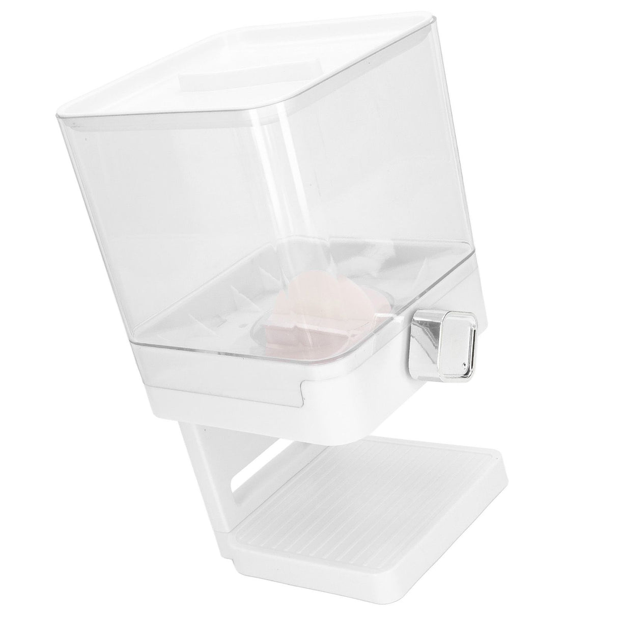 Cereal Dispenser 17.5oz Capacity Single Grid Grain Dispenser Transparent Plastic Food Dispenser for All Kinds Dry Food