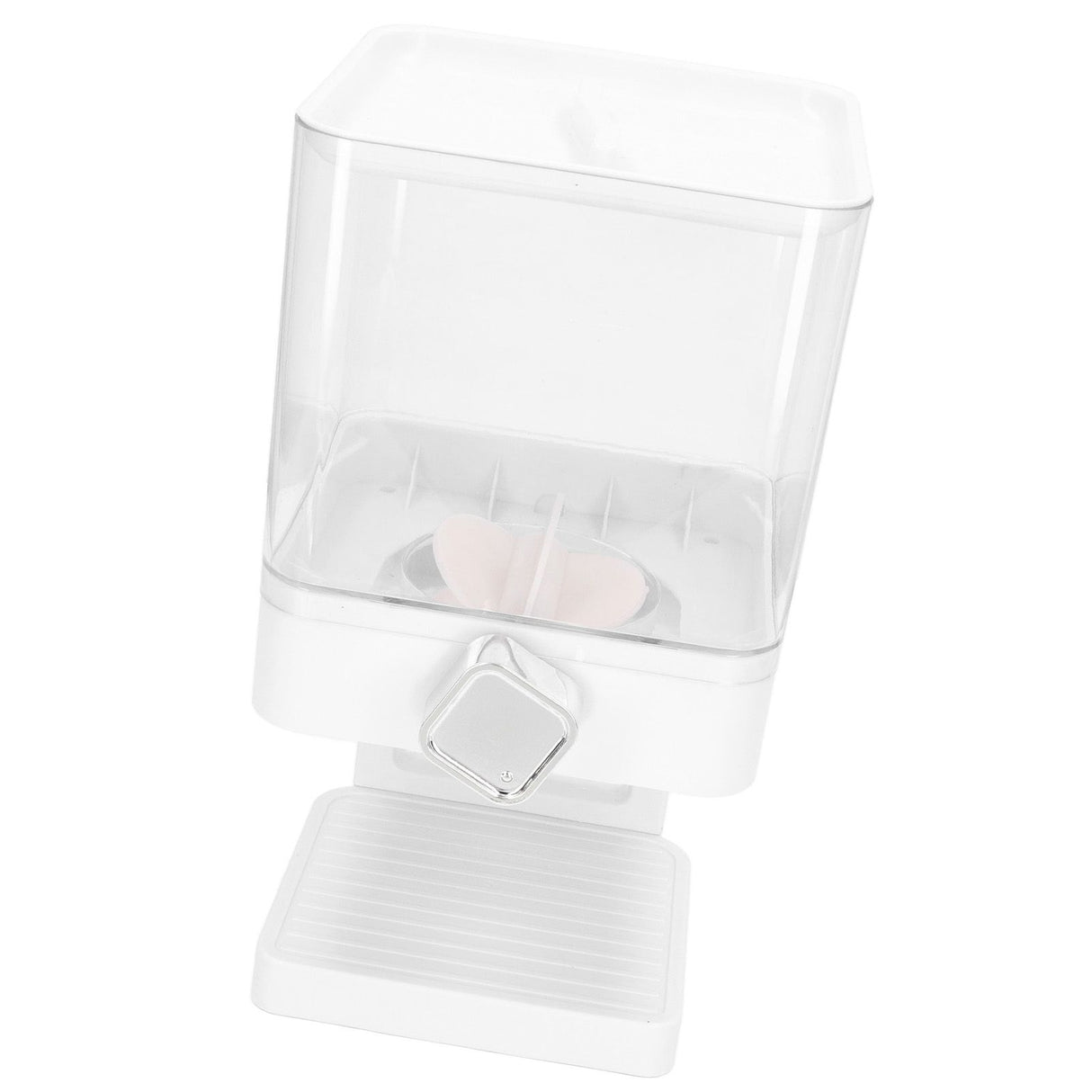 Cereal Dispenser 17.5oz Capacity Single Grid Grain Dispenser Transparent Plastic Food Dispenser for All Kinds Dry Food
