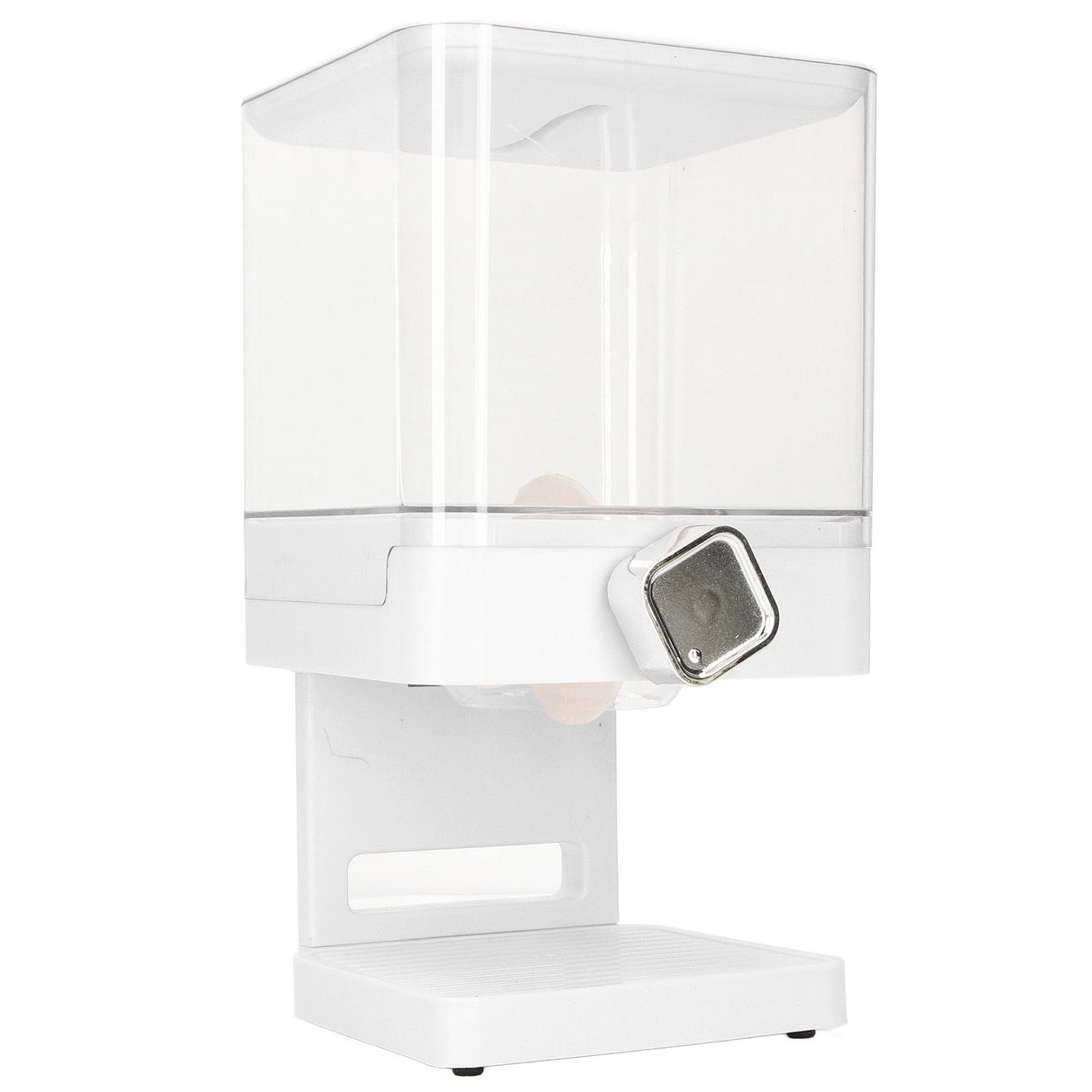 Cereal Dispenser 17.5oz Capacity Single Grid Grain Dispenser Transparent Plastic Food Dispenser for All Kinds Dry Food