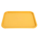 Fast Food Tray PP Rectangular Thick Slip Resistant Multi Purpose Food Service Tray for Restaurant CanteenYellow