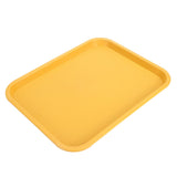 Fast Food Tray PP Rectangular Thick Slip Resistant Multi Purpose Food Service Tray for Restaurant CanteenYellow - Front View