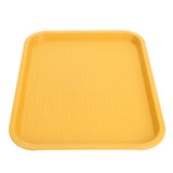 Fast Food Tray PP Rectangular Thick Slip Resistant Multi Purpose Food Service Tray for Restaurant CanteenYellow - Side View