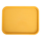 Fast Food Tray PP Rectangular Thick Slip Resistant Multi Purpose Food Service Tray for Restaurant CanteenYellow