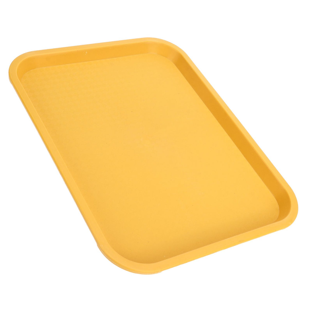 Fast Food Tray PP Rectangular Thick Slip Resistant Multi Purpose Food Service Tray for Restaurant CanteenYellow