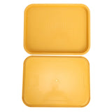Fast Food Tray PP Rectangular Thick Slip Resistant Multi Purpose Food Service Tray for Restaurant CanteenYellow - Extra Image