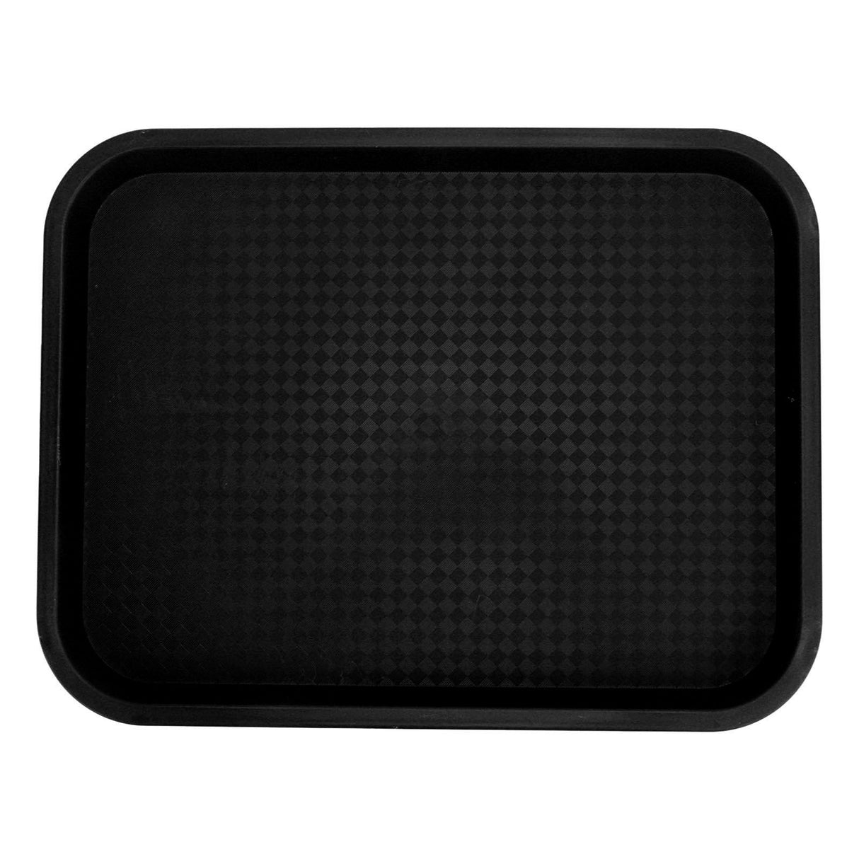 Fast Food Tray PP Rectangular Thick Slip Resistant Multi Purpose Food Service Tray for Restaurant CanteenBlack