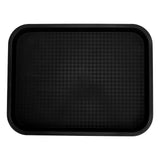 Fast Food Tray PP Rectangular Thick Slip Resistant Multi Purpose Food Service Tray for Restaurant CanteenBlack