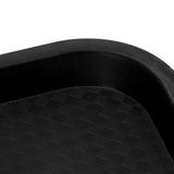 Fast Food Tray PP Rectangular Thick Slip Resistant Multi Purpose Food Service Tray for Restaurant CanteenBlack
