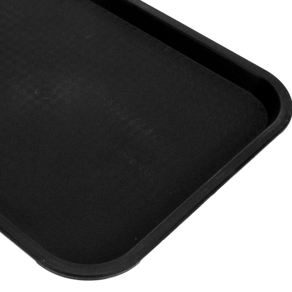 Fast Food Tray PP Rectangular Thick Slip Resistant Multi Purpose Food Service Tray for Restaurant CanteenBlack
