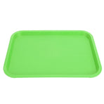 Fast Food Tray PP Rectangular Thick Slip Resistant Multi Purpose Food Service Tray for Restaurant CanteenGreen