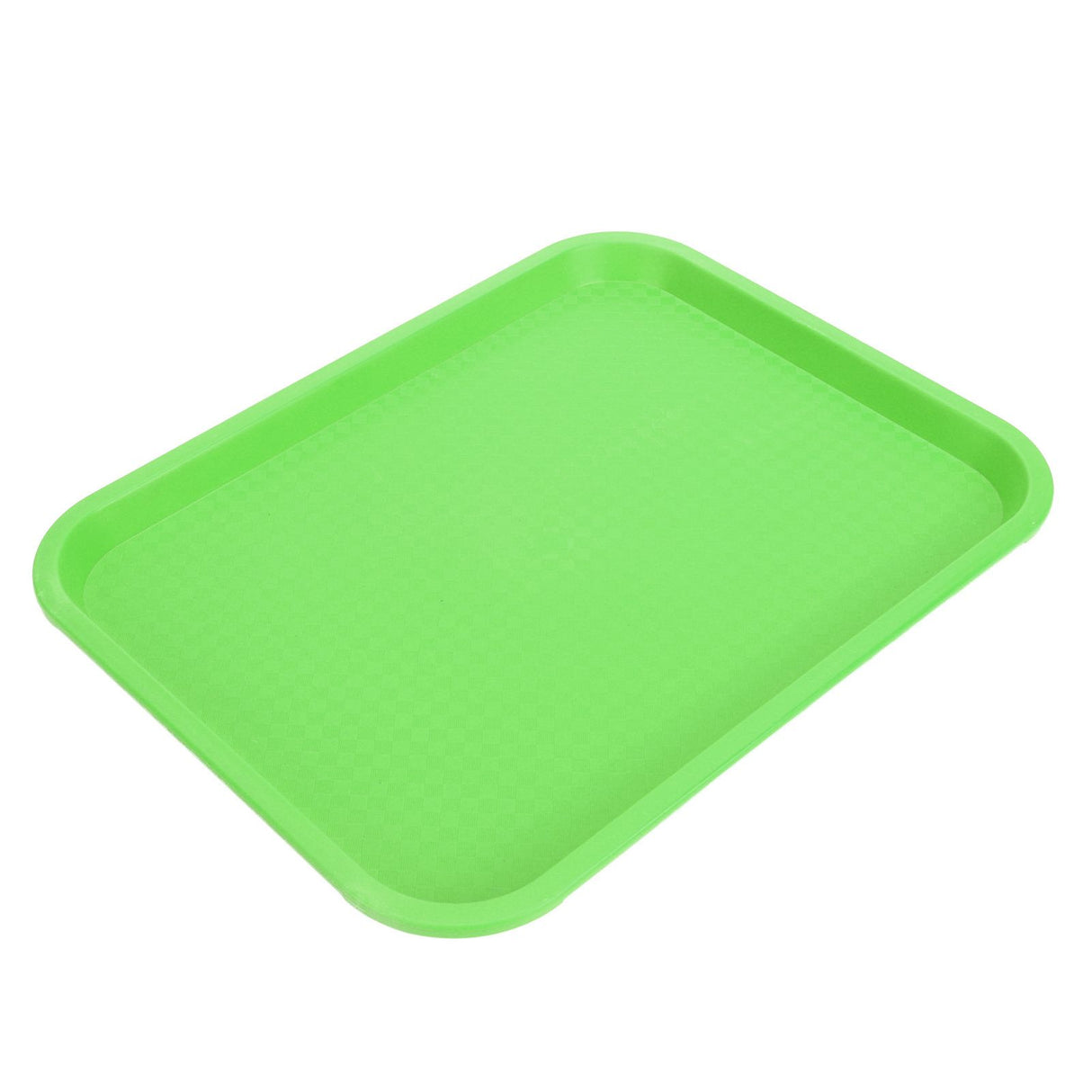Fast Food Tray PP Rectangular Thick Slip Resistant Multi Purpose Food Service Tray for Restaurant CanteenGreen