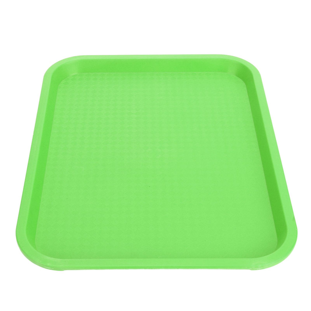 Fast Food Tray PP Rectangular Thick Slip Resistant Multi Purpose Food Service Tray for Restaurant CanteenGreen