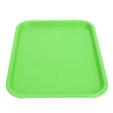 Fast Food Tray PP Rectangular Thick Slip Resistant Multi Purpose Food Service Tray for Restaurant CanteenGreen - Side View