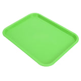 Fast Food Tray PP Rectangular Thick Slip Resistant Multi Purpose Food Service Tray for Restaurant CanteenGreen