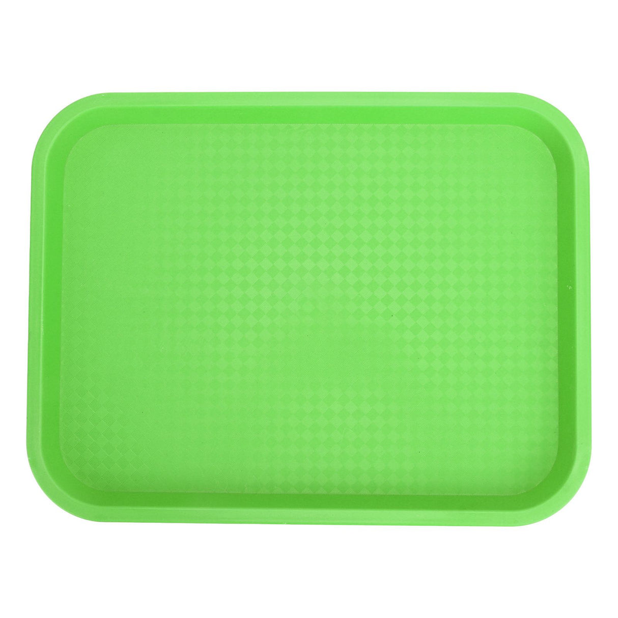 Fast Food Tray PP Rectangular Thick Slip Resistant Multi Purpose Food Service Tray for Restaurant CanteenGreen