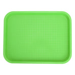 Fast Food Tray PP Rectangular Thick Slip Resistant Multi Purpose Food Service Tray for Restaurant CanteenGreen