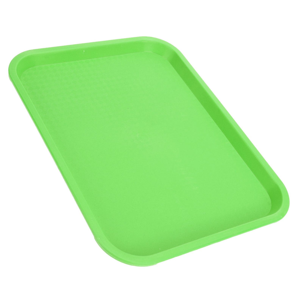 Fast Food Tray PP Rectangular Thick Slip Resistant Multi Purpose Food Service Tray for Restaurant CanteenGreen