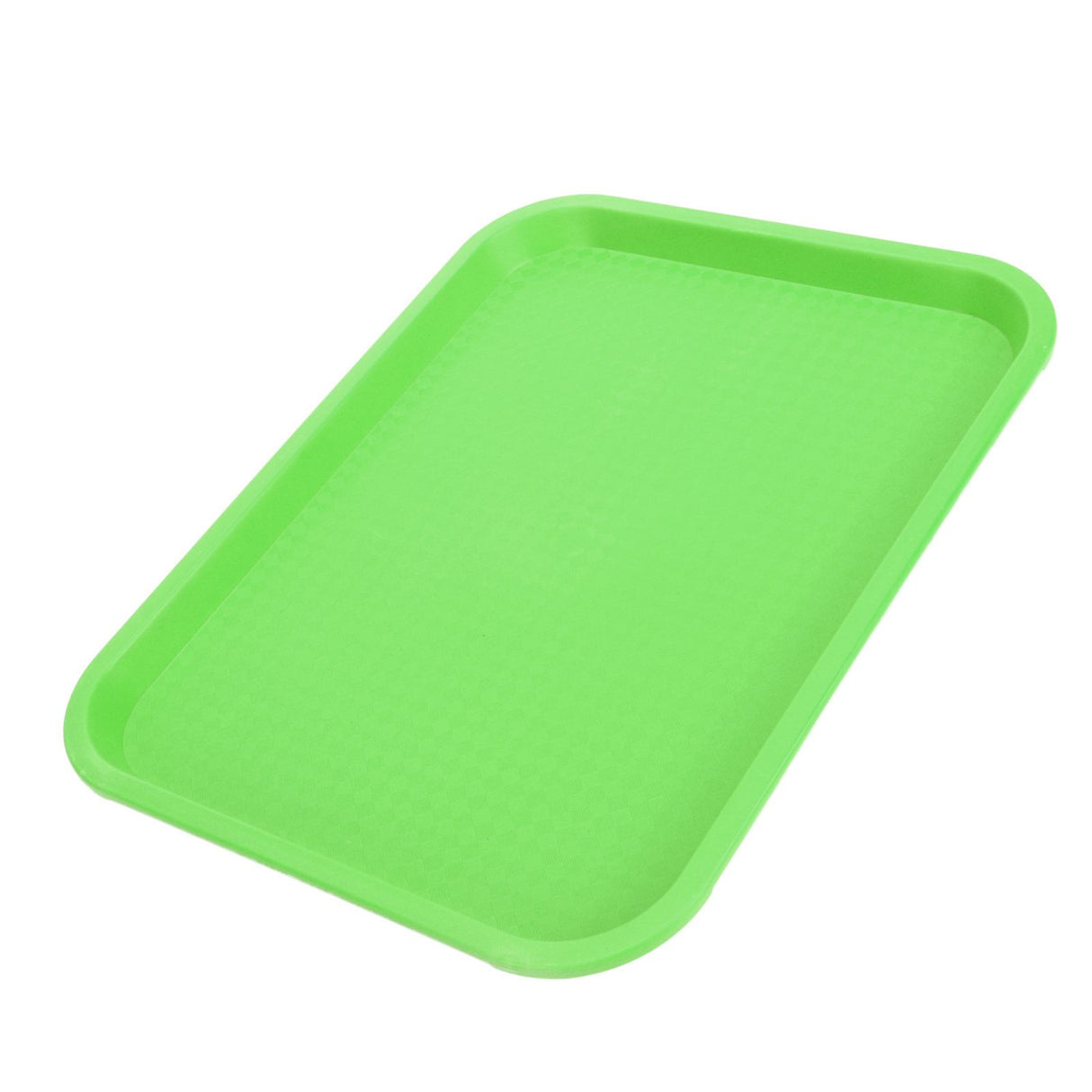 Fast Food Tray PP Rectangular Thick Slip Resistant Multi Purpose Food Service Tray for Restaurant CanteenGreen