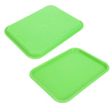 Fast Food Tray PP Rectangular Thick Slip Resistant Multi Purpose Food Service Tray for Restaurant CanteenGreen