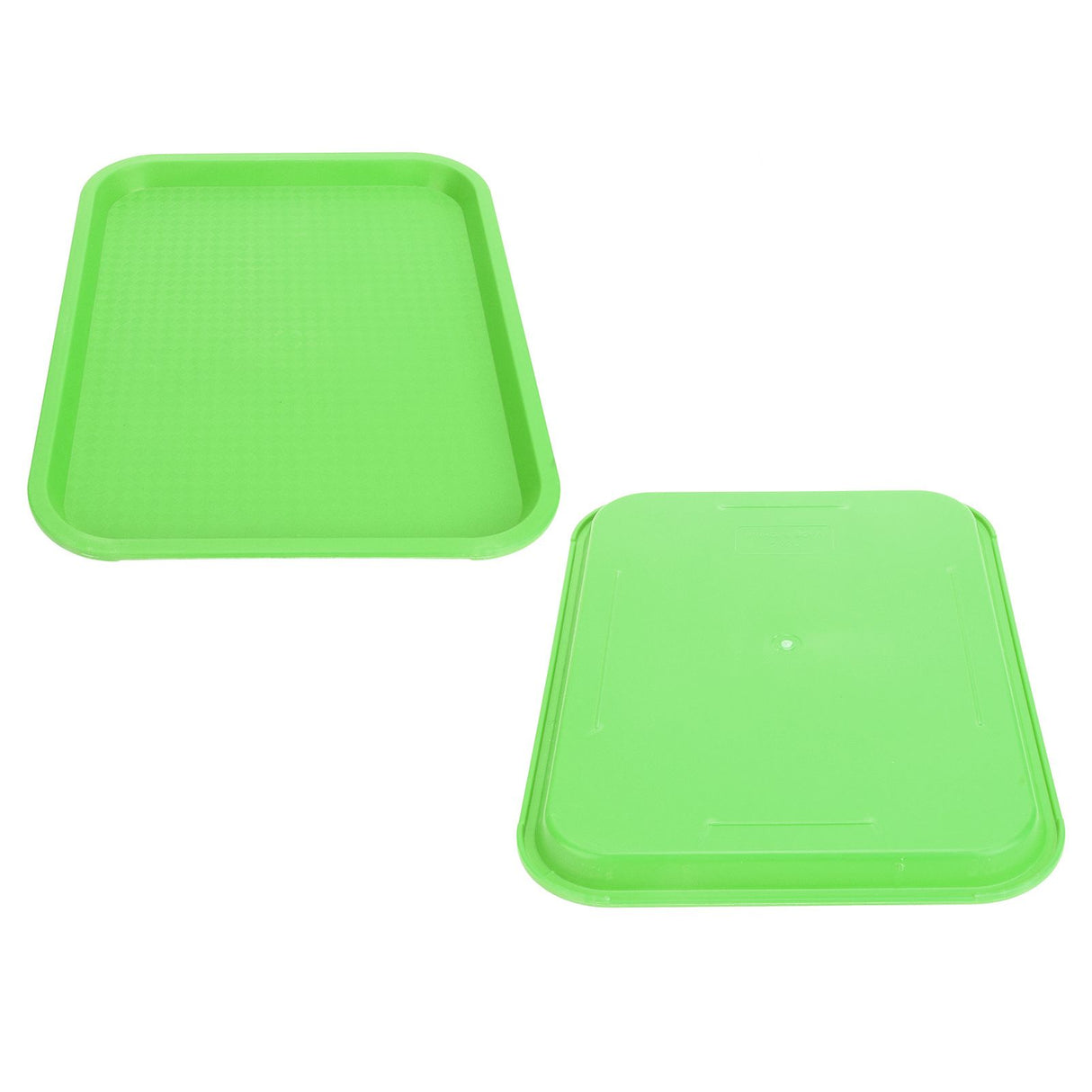Fast Food Tray PP Rectangular Thick Slip Resistant Multi Purpose Food Service Tray for Restaurant CanteenGreen