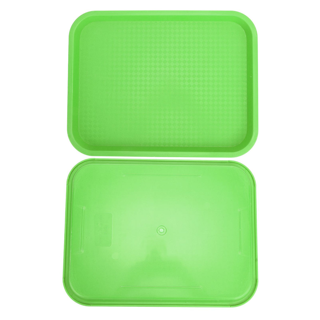 Fast Food Tray PP Rectangular Thick Slip Resistant Multi Purpose Food Service Tray for Restaurant CanteenGreen