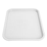 Fast Food Tray PP Rectangular Thick Slip Resistant Multi Purpose Food Service Tray for Restaurant CanteenWhite