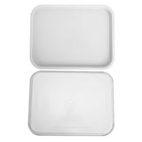 Fast Food Tray PP Rectangular Thick Slip Resistant Multi Purpose Food Service Tray for Restaurant CanteenWhite