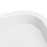 Fast Food Tray PP Rectangular Thick Slip Resistant Multi Purpose Food Service Tray for Restaurant CanteenWhite