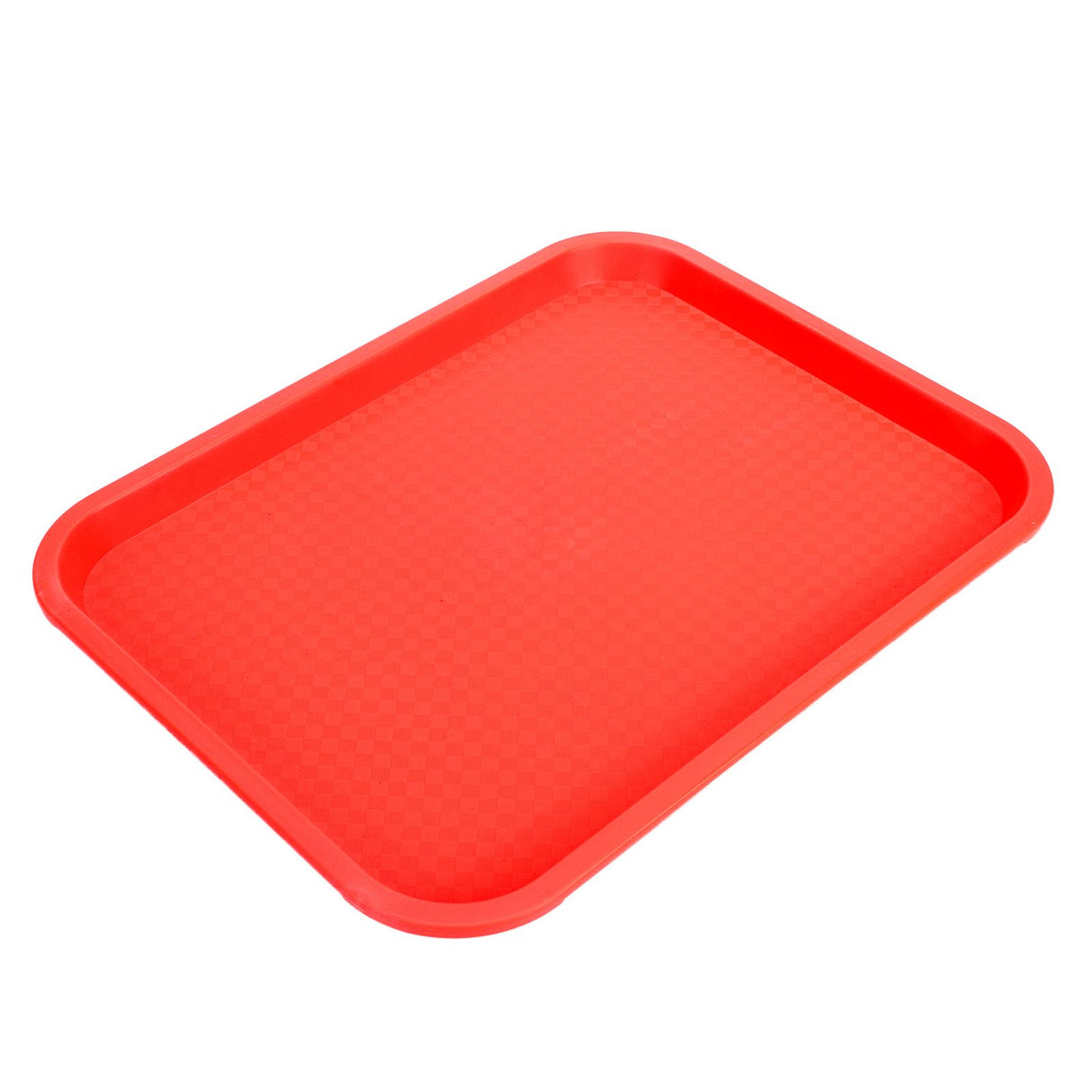 Fast Food Tray PP Rectangular Thick Slip Resistant Multi Purpose Food Service Tray for Restaurant CanteenRed
