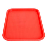 Fast Food Tray PP Rectangular Thick Slip Resistant Multi Purpose Food Service Tray for Restaurant CanteenRed