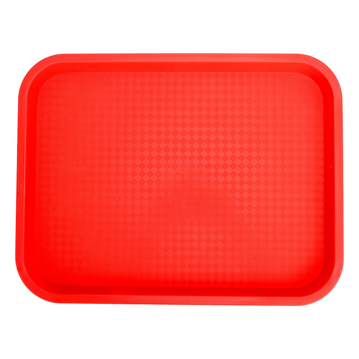 Fast Food Tray PP Rectangular Thick Slip Resistant Multi Purpose Food Service Tray for Restaurant CanteenRed