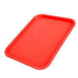 Fast Food Tray PP Rectangular Thick Slip Resistant Multi Purpose Food Service Tray for Restaurant CanteenRed