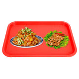 Fast Food Tray PP Rectangular Thick Slip Resistant Multi Purpose Food Service Tray for Restaurant CanteenRed - Extra Image