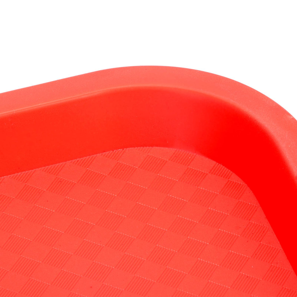 Fast Food Tray PP Rectangular Thick Slip Resistant Multi Purpose Food Service Tray for Restaurant CanteenRed