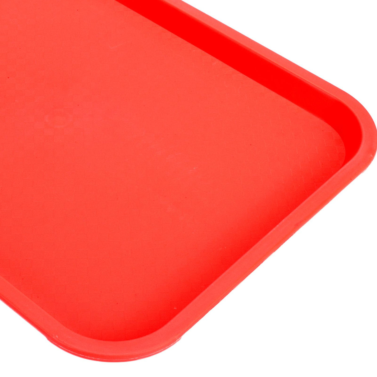 Fast Food Tray PP Rectangular Thick Slip Resistant Multi Purpose Food Service Tray for Restaurant CanteenRed