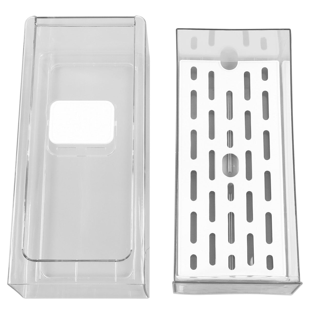 Refrigerator Storage Box Holder with Draining Plate Fruit Storage Container Preservation BoxS 11x14x30cm / 4.3x5.5x11.8in