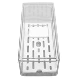 Refrigerator Storage Box Holder with Draining Plate Fruit Storage Container Preservation BoxS 11x14x30cm / 4.3x5.5x11.8in