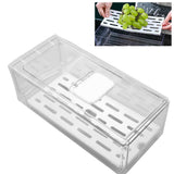 Refrigerator Storage Box Holder with Draining Plate Fruit Storage Container Preservation BoxS 11x14x30cm / 4.3x5.5x11.8in